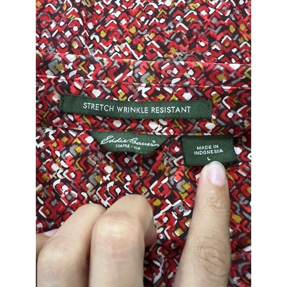 Eddie Bauer Stretch Wrinkle Resistant Button Down Shirt Size XXL Modern City - Picture 8 of 16